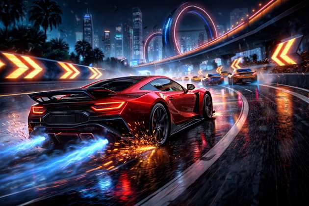 Turbo Drift Rush - Jabali AI Poster