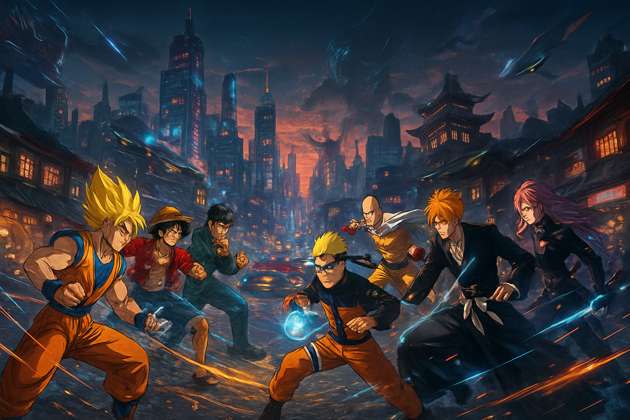 Anime City Collision - Jabali AI Poster