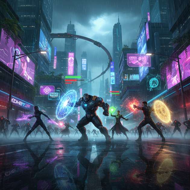 Neon City Rivals - Jabali AI Poster