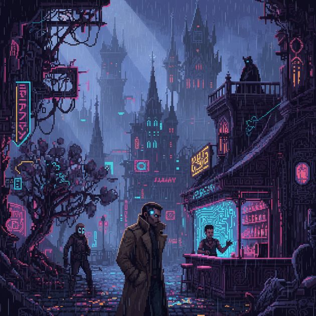 Neon Veil - Jabali AI Poster