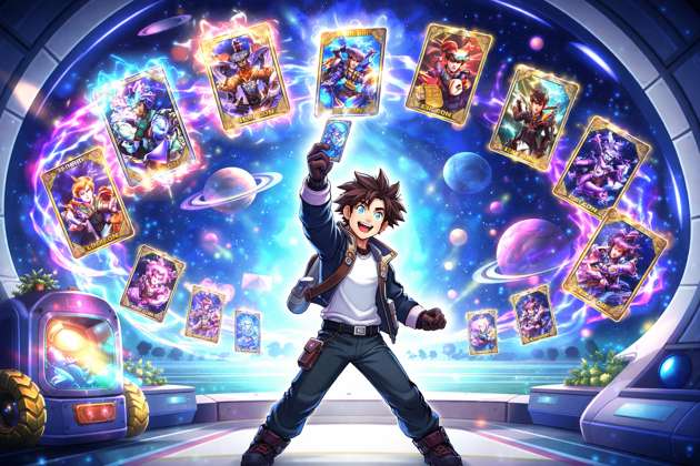 Space Adventure Cards - Jabali AI Poster