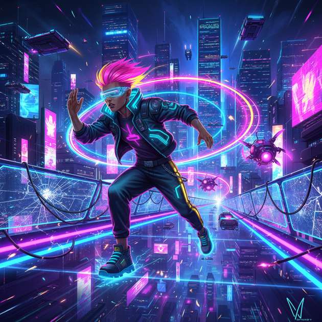 Neon Surge - Jabali AI Poster