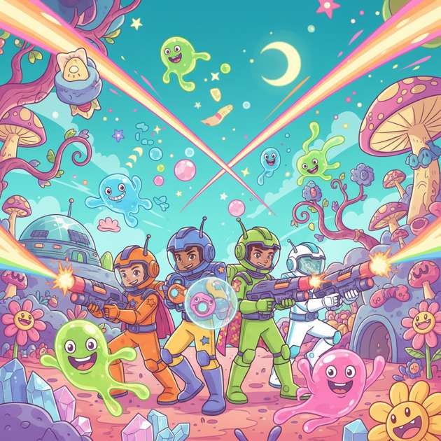 Blob Blaster Brigade - Jabali AI Poster