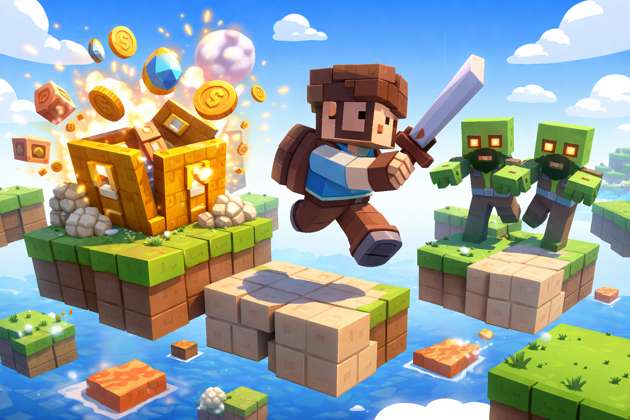 Zombie Parkour Lucky Blocks - Jabali AI Poster