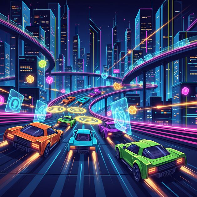 Neon Velocity: Combat Circuit - Jabali AI Poster