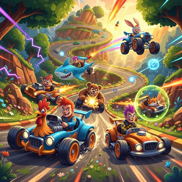Circuit Clash: Power Racers - Jabali AI Poster