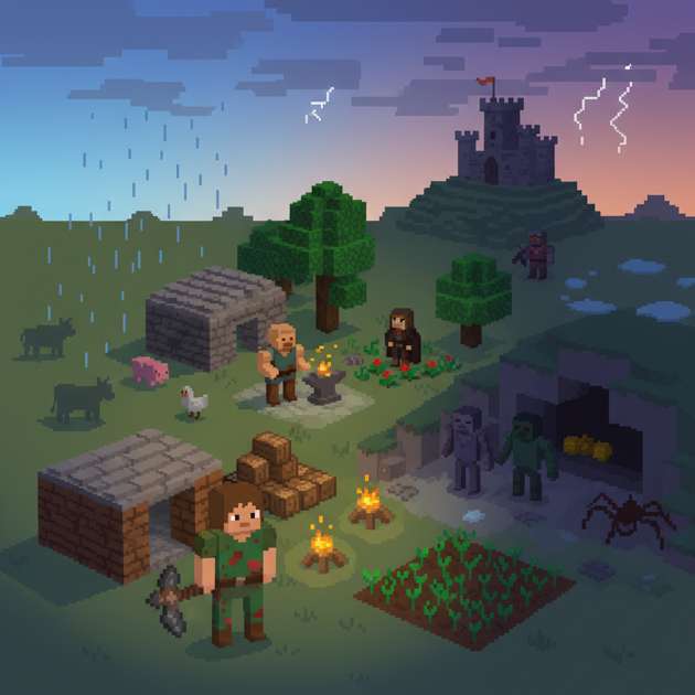 Blockbound Wilderness - Jabali AI Poster