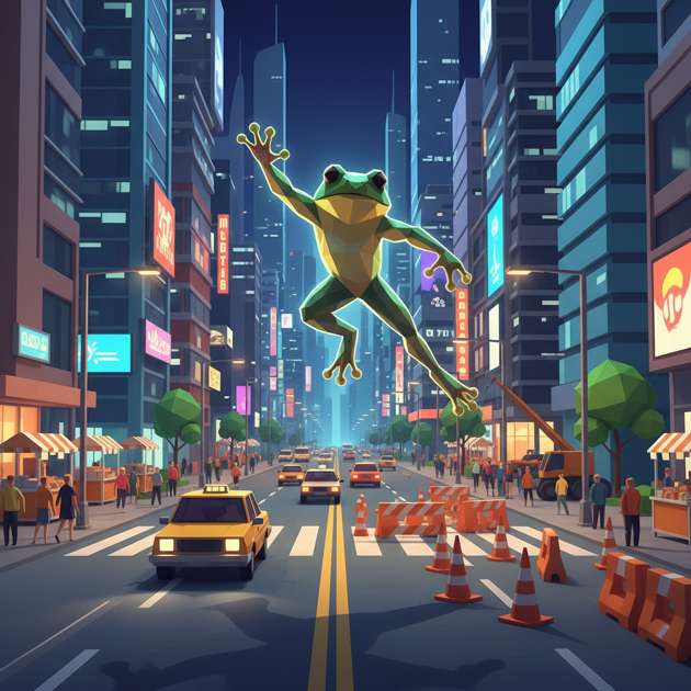 Frog City Dash - Jabali AI Poster