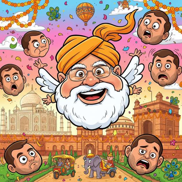 Modi Dash: Landmark Laughter - Jabali AI Poster
