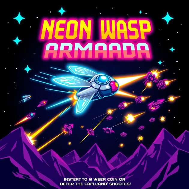 Neon Wasp Armada - Jabali AI Poster