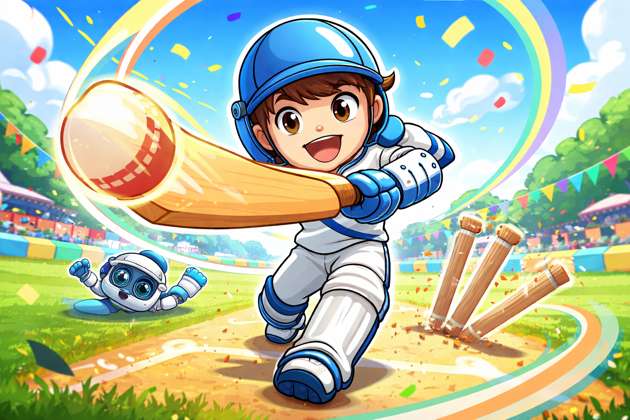 Lucky Bat Cricket - Jabali AI Poster