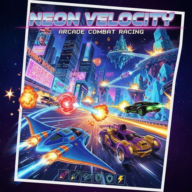 Neon Velocity: Combat Racers - 3D Racing by Jabali AI