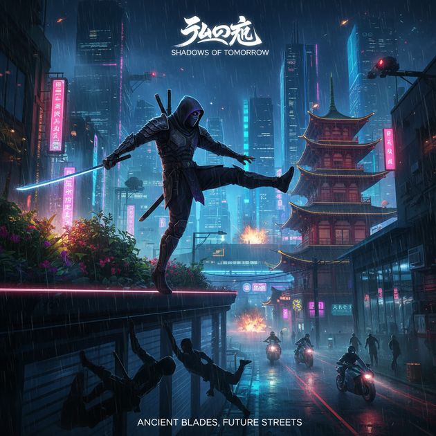 Neon Blade City - Jabali AI Poster