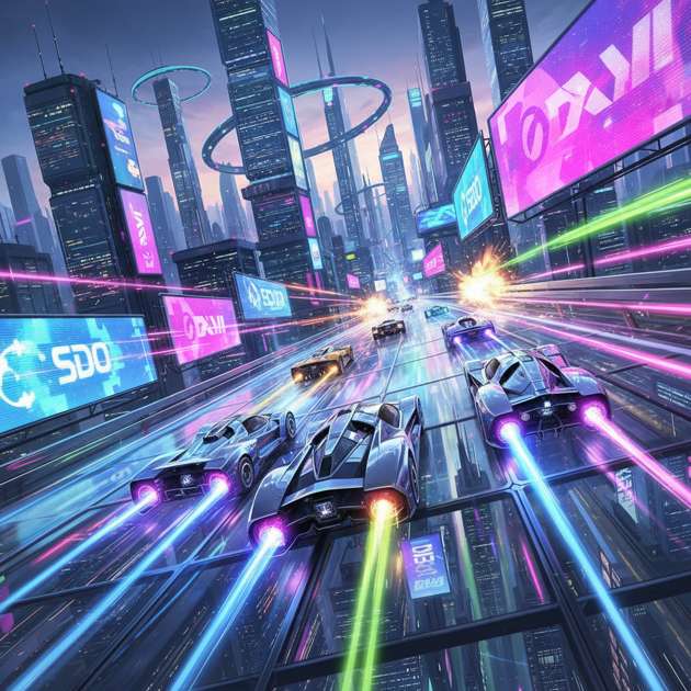 Neon Velocity: Combat Racers - Jabali AI Poster