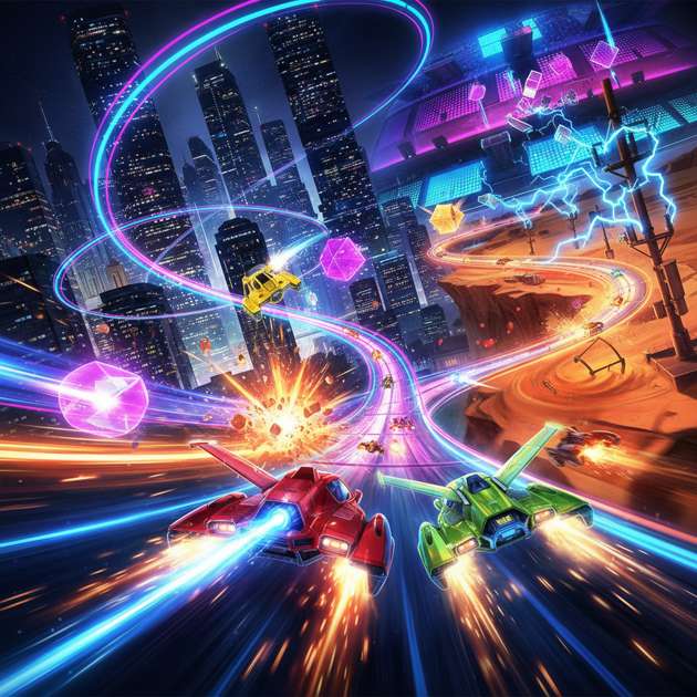 Neon Velocity: Arena Combat - Jabali AI Poster