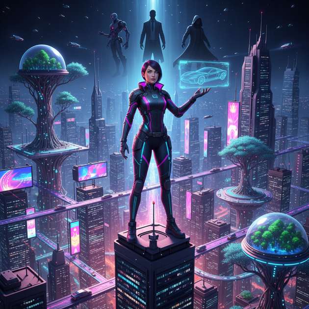 Neon Drift Architect - Jabali AI Poster