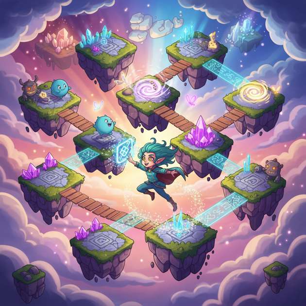 Sky Mosaic Quest - Jabali AI Poster