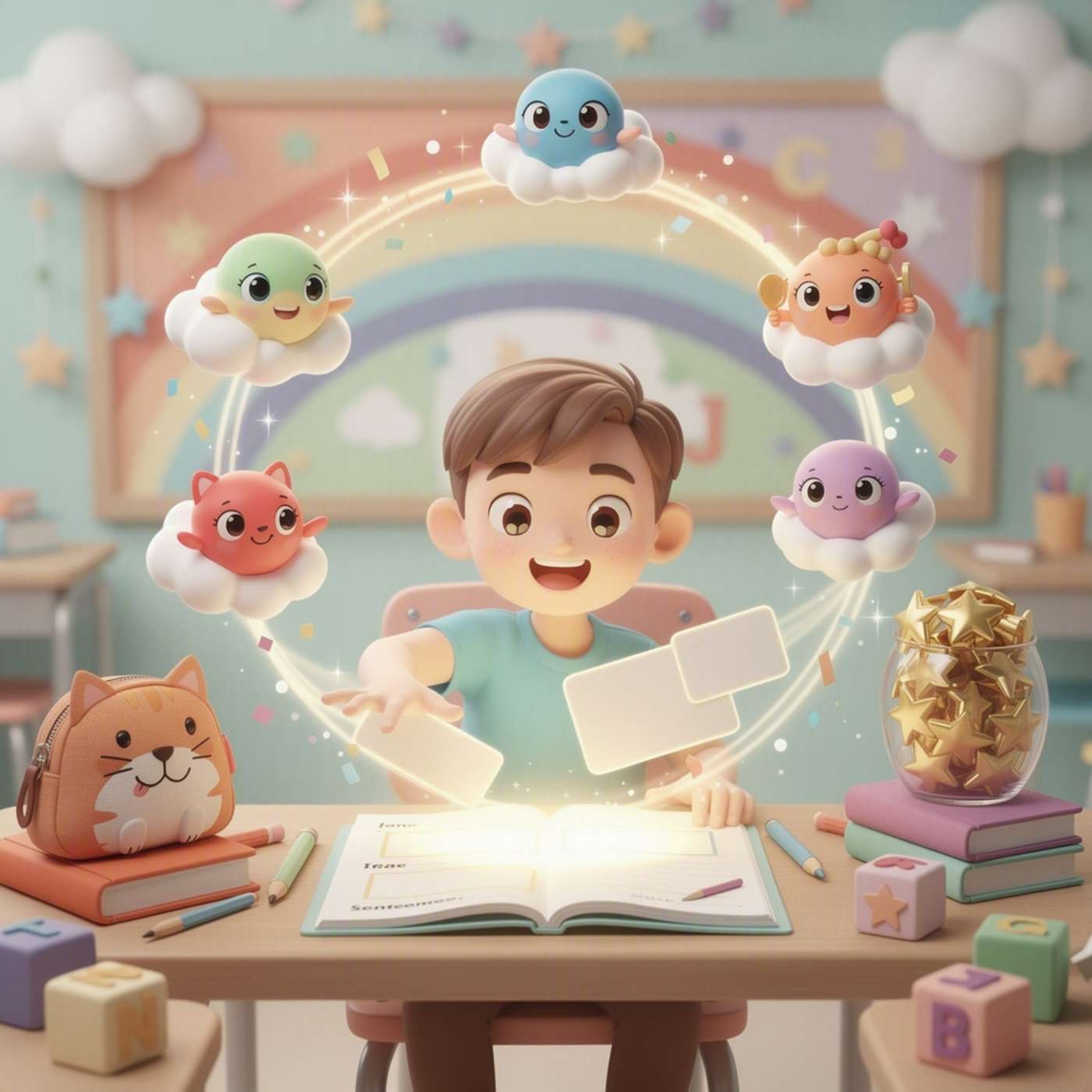 Pronoun Puzzle Parade game artwork