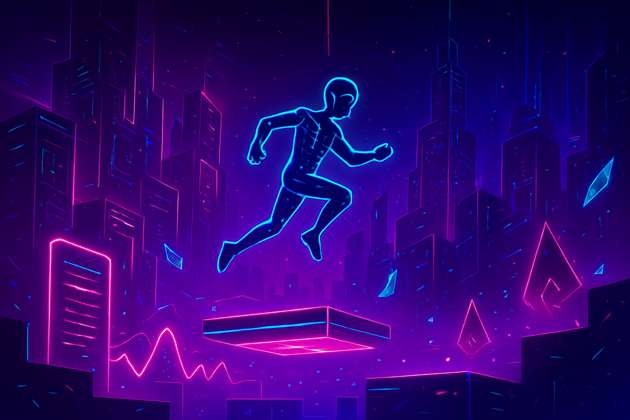 Neon Beat Runner - Jabali AI Poster