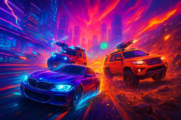 Neon Rivals: Turbo Combat - Jabali AI Poster