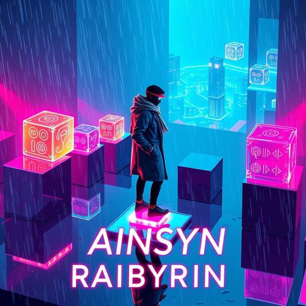 Neon Rainsync Labyrinth - Jabali AI Poster