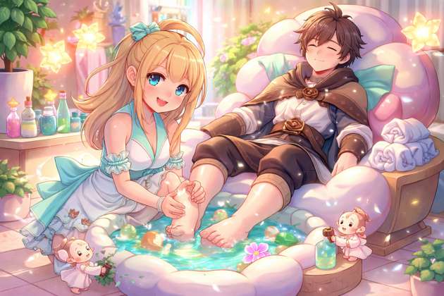 Anime Foot Spa 3D - Jabali AI Poster