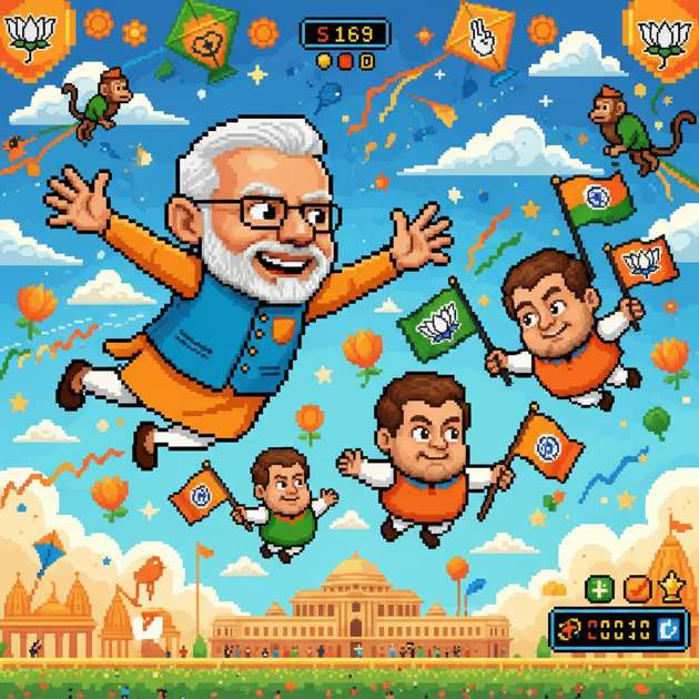 Modi's Propeller Parade - Jabali AI Poster