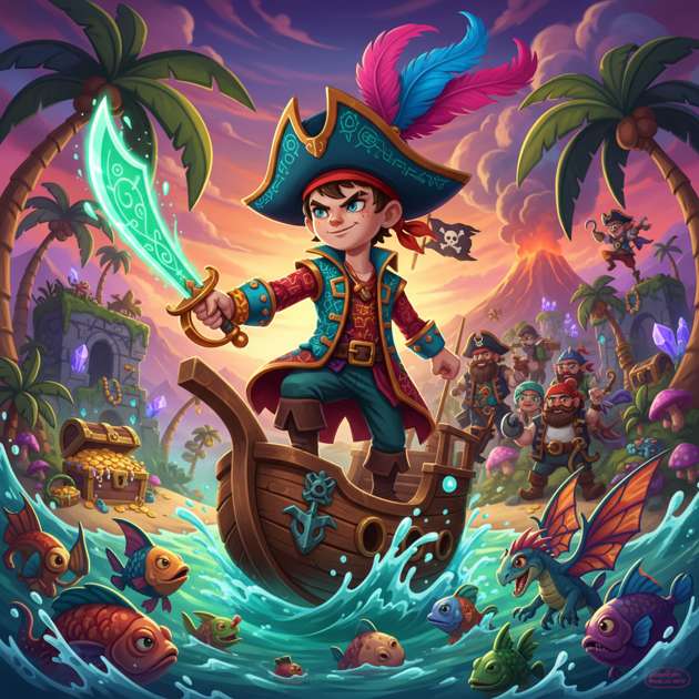 Frog Pirates of the Endless Sea - Jabali AI Poster