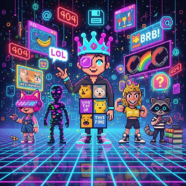 Neon Meme Vault - Jabali AI Poster