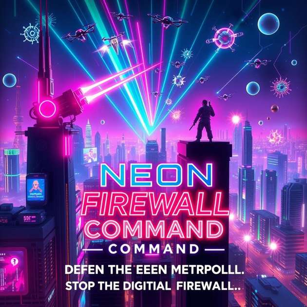 Neon Firewall Command - Jabali AI Poster