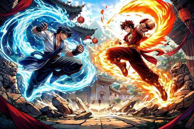 Kung Fu Power Clash - Jabali AI Poster