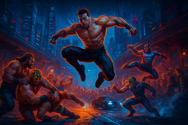 Neon Rumble Arena - Jabali AI Poster