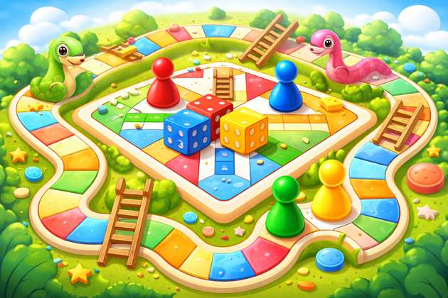 Ludo Snakes Ladders Fun - Jabali AI Poster