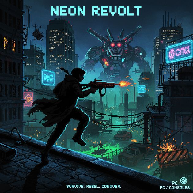 Neon Riot Overdrive - Jabali AI Poster