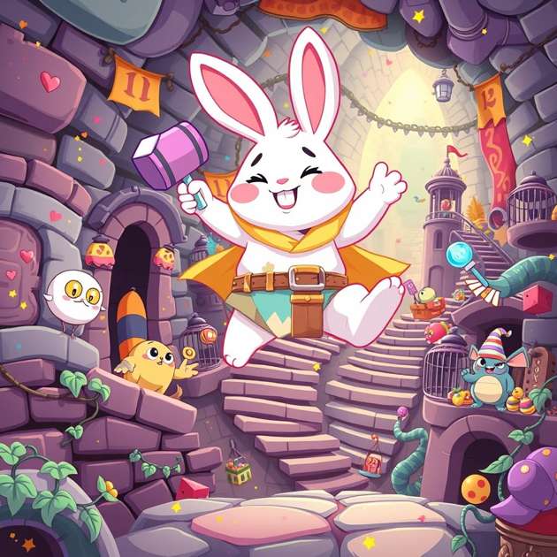 Labubu’s Loony Labyrinth - Jabali AI Poster