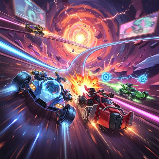 Neon Havoc: Combat Racing - Jabali AI Poster