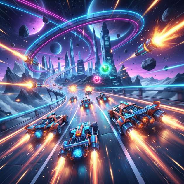 Neon Velocity: Combat Circuit - Jabali AI Poster