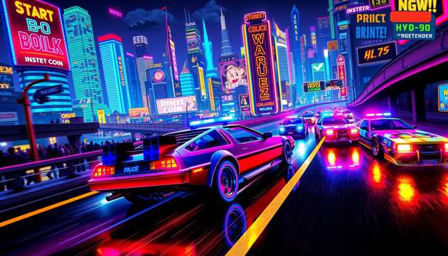 Neon Rush: Turbo City - Jabali AI Poster