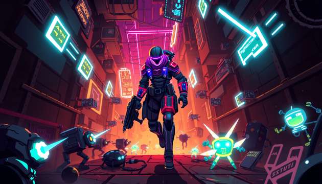 Neon Havoc: Relics of Ruin - Jabali AI Poster