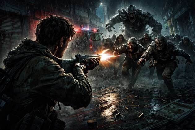 Zombie Night Siege - Jabali AI Poster