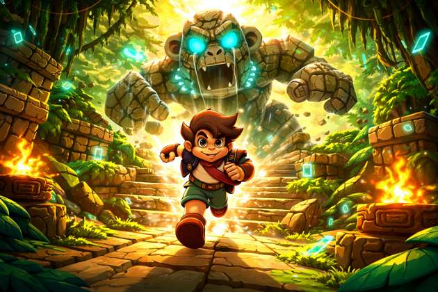 Temple Dash AI - Jabali AI Poster