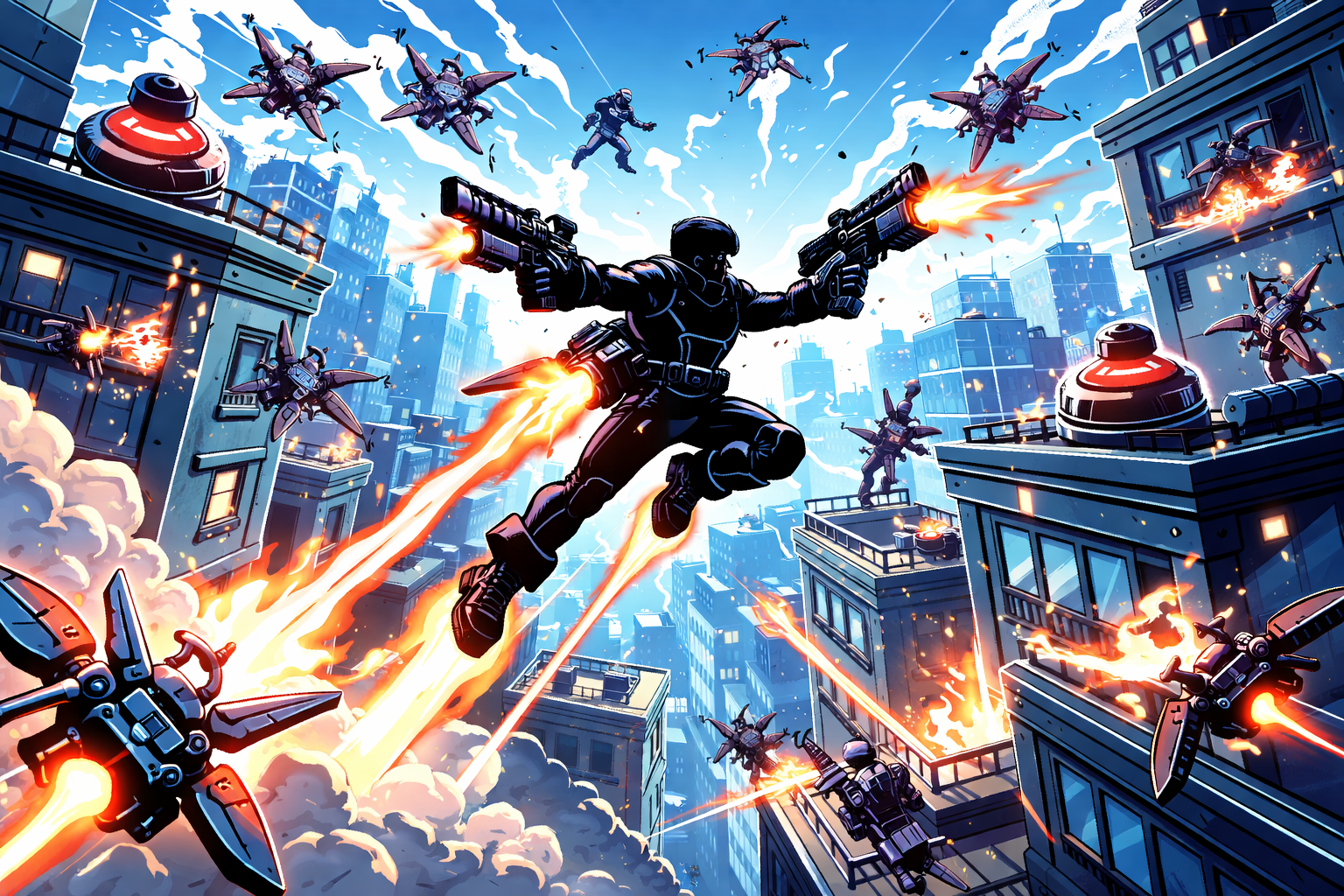 Jetpack fight - Instant game by Jabali AI