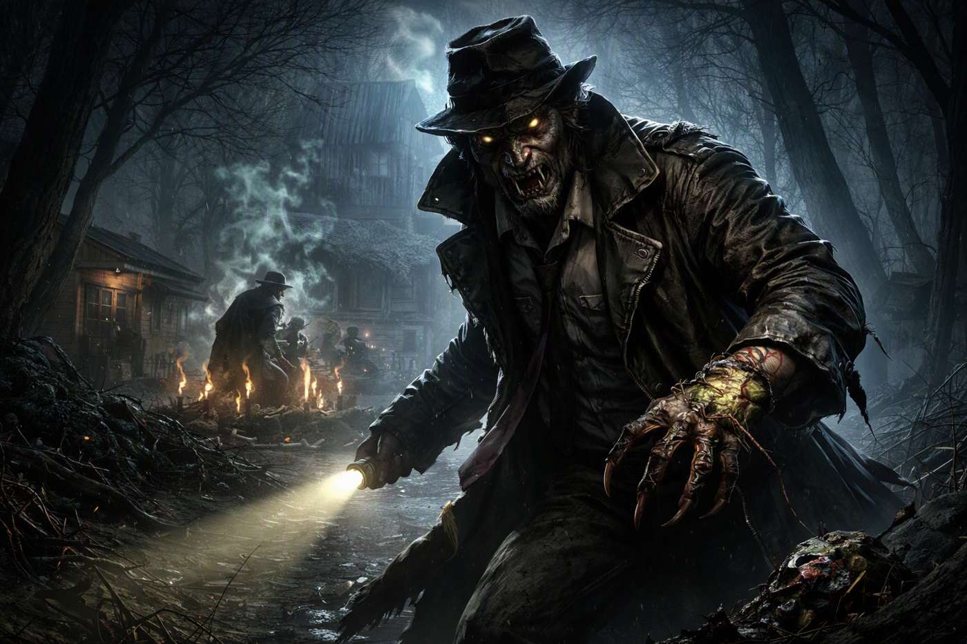 Detetive Monstro na Floresta Sombria game artwork