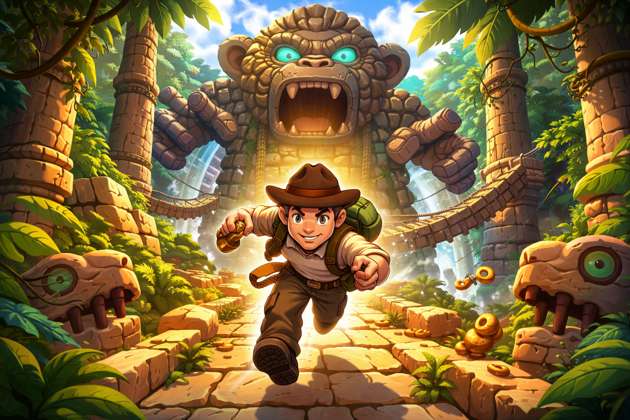 Temple Dash DubliKat - Jabali AI Poster