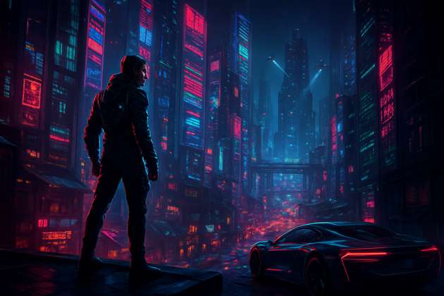 Neon Rebellion - Jabali AI Poster