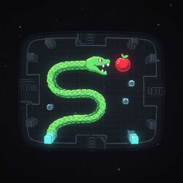 Neon Snake Dash - Jabali AI Poster