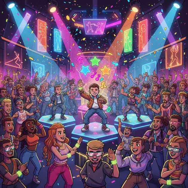 Neon Groove Mania - Jabali AI Poster