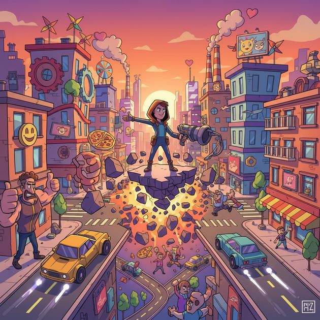 Block City Blitz - Jabali AI Poster