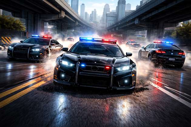 Police Pursuit Traffic Rush - Jabali AI Poster