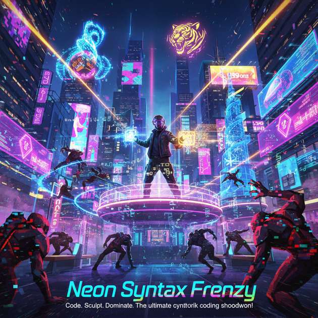 Neon Syntax Frenzy - Jabali AI Poster